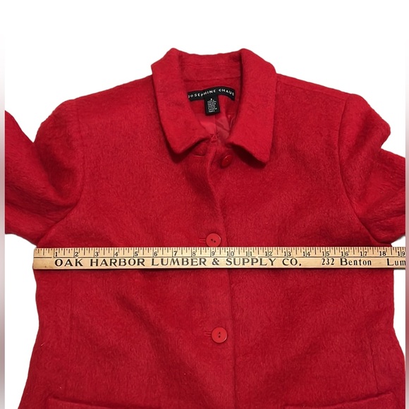 SOLD Josephine Chaus vintage red wool blend jacket Sz 6 - Picture 6 of 11